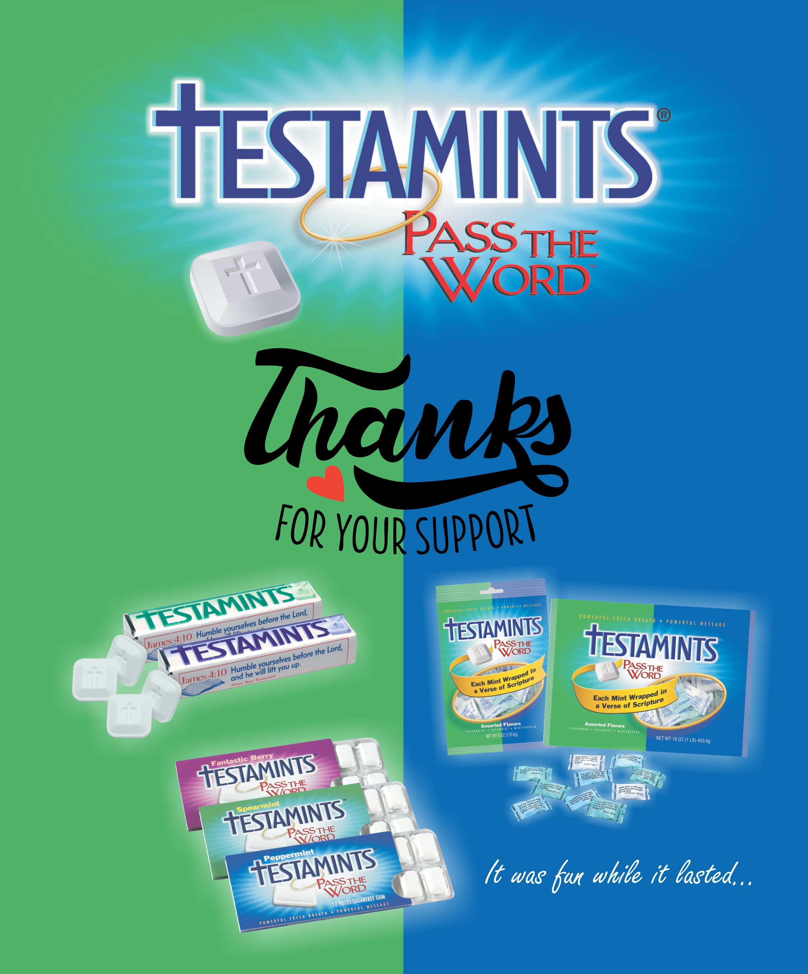 Testamints - the mint with a Message...